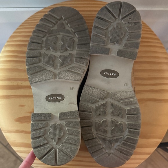 Portland Leather Tan Suede Platform Penny Loafers - Picture 6 of 8